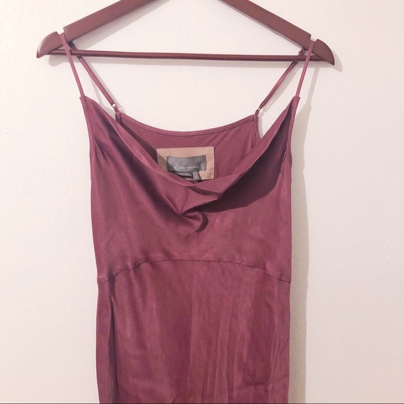Anthropologie Bias Slip Dress in Plum. - Picture 4 of 7